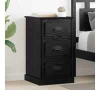 vidaXL Table de chevet Chêne Sonoma 3 tiroirs avec rangement Bois d'ingénierie Marron 39x39x67 cm