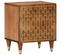 vidaXL Tables de chevet en bois de manguier solide 2 pcs 40x33x46 cm Marron