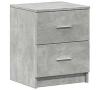 Table de chevet avec 2 tiroirs gris ciment 40 x 36 x 50 cm | Panneau de particules, 2 tiroirs, poignées pratiques, fixation murale incluse, hauteur d'accès au lit, surface lisse