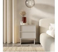Table de chevet avec 2 tiroirs - SANVA - 50 cm - cachemire