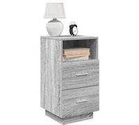 vidaXL Table de chevet Sonoma – 2 tiroirs, 36×36×68 cm – Gris sonoma