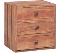 vidaXL Table de chevet Acajou Massif