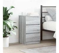 vidaXL Table de chevet avec 3 tiroirs Sonoma 39x35x65 cm Gris G