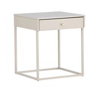 Table de Chevet Avec Tiroir Bakal 50cm Beige