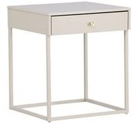 Table de Chevet Avec Tiroir "Bakal" 50cm Beige Beige