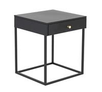 Table de Chevet Avec Tiroir Bakal 50cm Noir