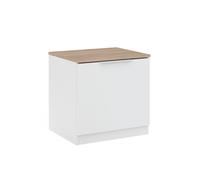 Table de chevet Betti, 50x50cm avec 1 porte, Blanc/Sonoma, Vicco 41507