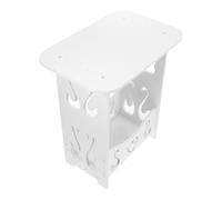 Table de Chevet Bibliothèque Blanche à 2 Niveaux, Petite Table en Bois | Design Compact et Stable, Rangement Pratique Multifonction, Chambre et Salon, Meuble Élégant Moderne
