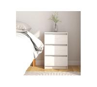 vidaXL Table de chevet en bois de pin solide 40x29,5x64 cm Blanc