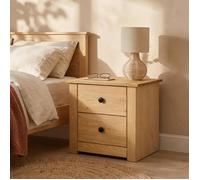 Idimex Table de chevet CANCUN H 41 cm – bois massif, finition laquée, 2 tiroirs