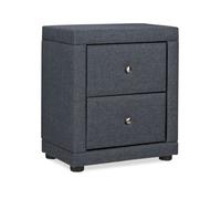 Table de chevet chambre 2 tiroirs gris