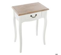 Table de chevet ""Chrysa"" blanc H65,5cm - Atmosphera Créateur d'intérieur