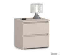 Table de chevet CL2 Cachemire 40 cm 2 tiroirs 40x35x40 cm