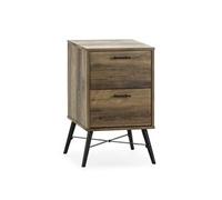 Table de Chevet Clavel 2 Tiroirs Couleur Rustique
