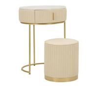 Table de chevet/coiffeurse avec pouf Mauro Ferretti