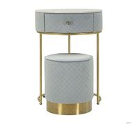 Table de chevet coiffeuse Mauro Ferretti Vellit Celeste