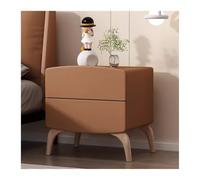 Table de Chevet de Rangement Grande capacité Double tiroirs Simple Table de Chevet en Bois Couleur Pure crème Organisateur Chambre Maison(Brown,Medium)