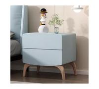 Table de Chevet de Rangement Grande capacité Double tiroirs Simple Table de Chevet en Bois Couleur Pure crème Organisateur Chambre Maison(Blue,Large)