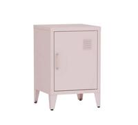 sweeek - Table de Chevet en Acier Rose. 1 Porte. casier. Chambre Enfant