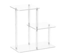 Table de chevet en acrylique - Table d'appoint transparente à 3 niveaux - Meuble décoratif transparent pour salle de bain, salle d'étude, salon, entrée, couloir, chambre à coucher