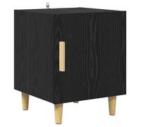 Table de chevet en bois d'ingénierie - vidaXL - Chêne Noir - 40x40x50 cm - Rangement généreux - Montage mural