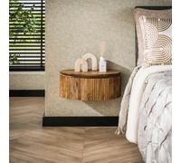 Table de chevet en bois massif ONDULATA murale 1T