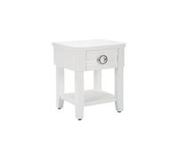 Table de Chevet en Bois "Shine" 54cm Blanc