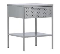Venture home Table de chevet métal - Gris clair