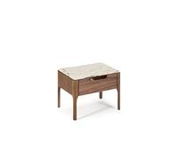 Table de chevet en noyer Marron