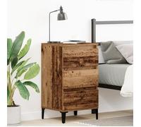vidaXL Cabinet de Chevet Bois Ancien 45 x 35 x 44 cm Bois d'ingénierie, Table de Nuit Rustique élégante, Rangement Compact, tiroir Petit, Support stylé et Organisateur Pratique
