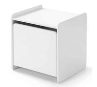 Vipack Chevet enfant Kiddy bois laqué 1 porte L 40 cm Blanc