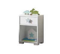Table de chevet enfant / Table de nuit coloris blanc - Hauteur 56 x Longueur 40 x Profondeur 33 cm --