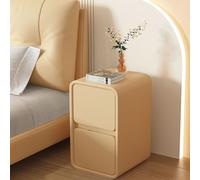 Table de Chevet étroite avec tiroirs, Meuble de Chambre, casier, Table de Chevet Mince, Table d'appoint, Mesa De Noche Para Dormitorio (Beige Jaune 11,8X15,7X19,7 Pouces)