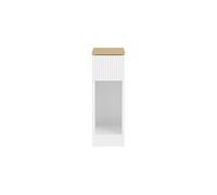 SoBuy Table de chevet étroite 20 cm avec tiroir, gain de place pour petits espaces, blanc 20x35x60 cm