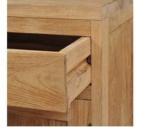 Table de chevet - GENERIQUE - Teck massif - 40 x 30 x 50 cm - 1 tiroir - 1 armoire