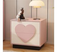 Table de Chevet Grande capacité, Table de Nuit créative, Table d'appoint avec 2 tiroirs, Support de Rangement décoratif, Convient pour la Chambre, Le Salon, l'hôtel (Rose 40 cm)