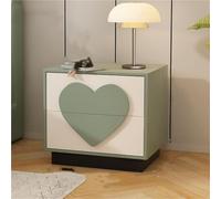 Table de Chevet Grande capacité, Table de Nuit créative, Table d'appoint avec 2 tiroirs, Support de Rangement décoratif, Convient pour la Chambre, Le Salon, l'hôtel (Vert 50 cm)