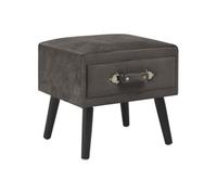 vidaXL Table de chevet velours gris pour chambre et salon