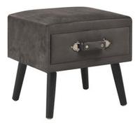 vidaXL Table de chevet velours gris pour chambre et salon