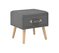 vidaXL Table de chevet - Gris foncé