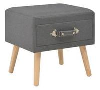 vidaXL Table de chevet - Gris foncé
