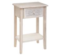 Table de chevet Hina 1 tiroir - Hauteur 67,5 cm - Bois blanchi