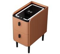 Table de chevet intelligente sans fil avec haut-parleur Bluetooth - 2 tiroirs, port USB, verrouillage d'empreintes digitales - Table de chevet pour chambre à coucher pour la maison