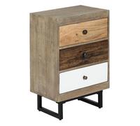 Atmosphera Table de chevet Koval 3 tiroirs H.73 cm Multicouleur