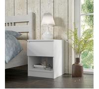 Table de chevet MAJA 40-1S blanche - moderne, compacte, pour petits espaces