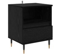 Table de chevet moderne - vidaXL - Chêne noir - 40x35x50 cm - Bois d'ingénierie - Tiroir spacieux - Étagère intégrée