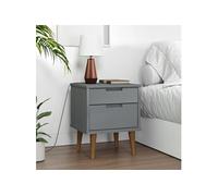 vidaXL Table de chevet MOLDE Gris 40x35x48 cm