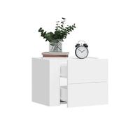 vidaXL Table de chevet murale blanc 45x30x35 cm, armoire de rangement, armoire murale suspendue, armoire de rangement 848325 Blanc G
