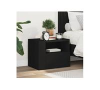 Table de chevet murale noir 45x30x35 cm 848313