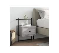 vidaXL Table de chevet murale sonoma gris 35x30x51cm bois d'ingénierie 833449 Gris G